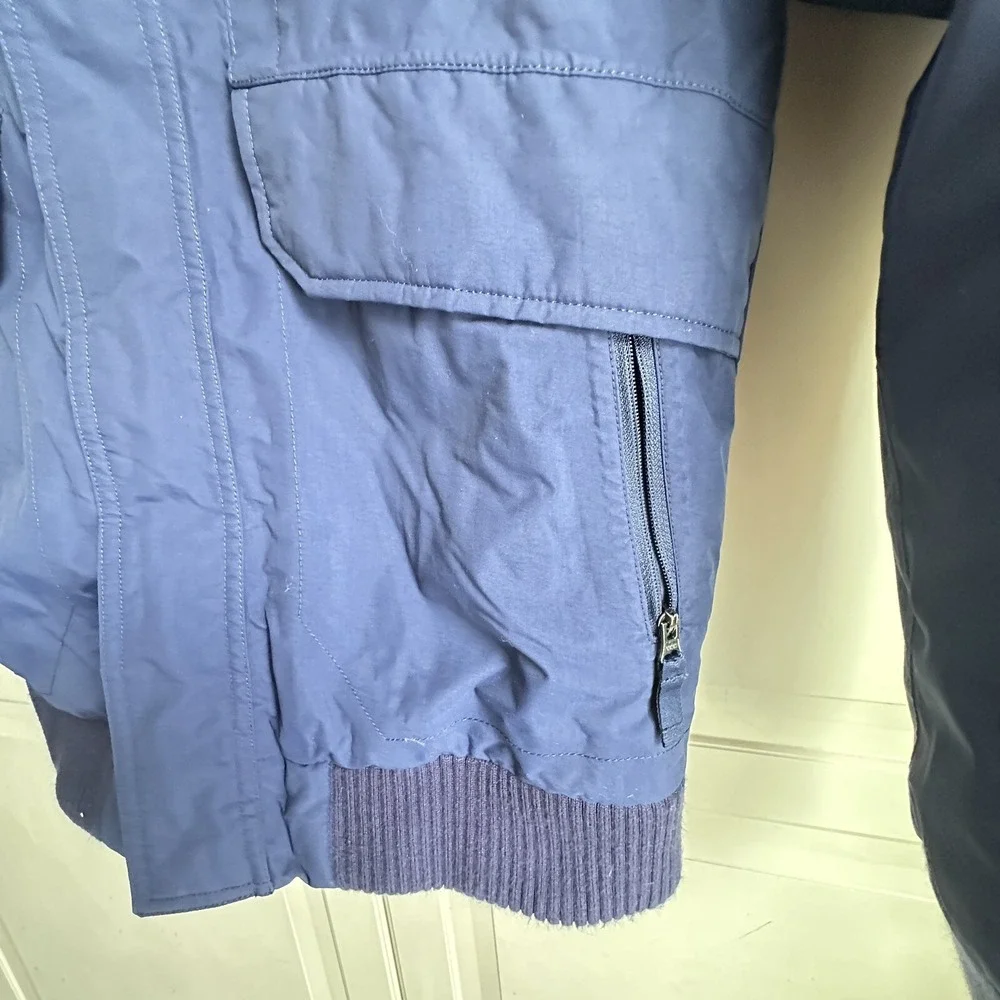 The‎ North Face Down Jacket Hooded Coat Kids 14-16 Girl or Boy Navy Blue 550 Dry